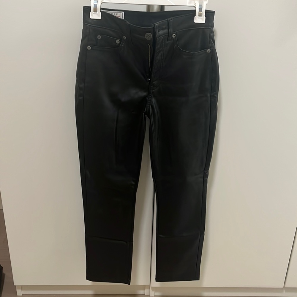 GAP Vintage Slim High Rose Pleather Pants